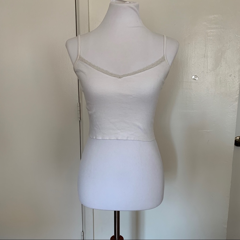 brandy melville white nicolette tank